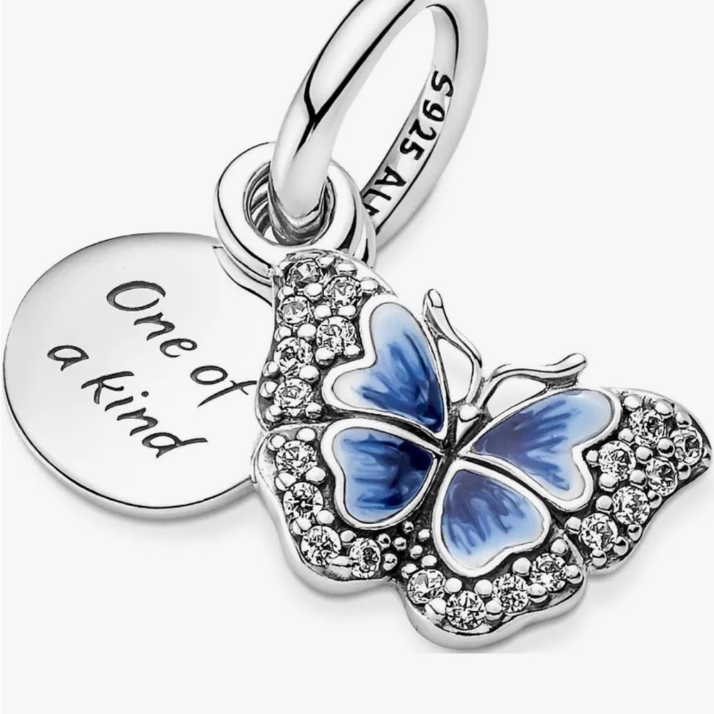 NWT Pandora One of a Kind Silver Butterfly Charm - Picture 2 of 8